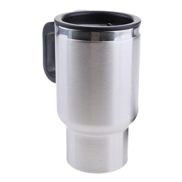 MOSANDON 12V Car Heated Travel Mug, 450ml Stainless Steel Electric Cup Insulated Heated Thermos Mug - Imported from UK
